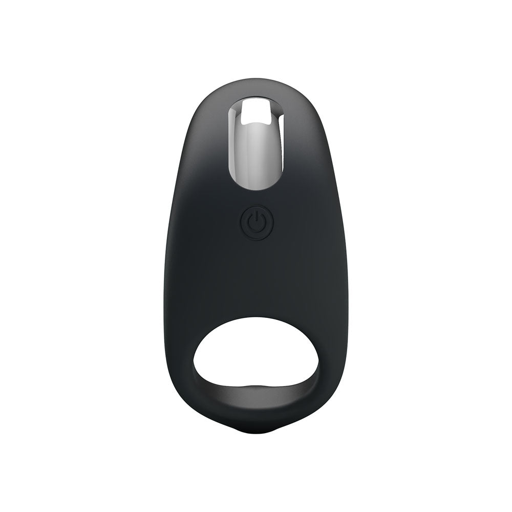 Party Up KING Rechargeable Cock Ring - Black USB Rechargeable Cock Ring